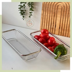 تصویر سبد آبکش توری استیل مستطیل 