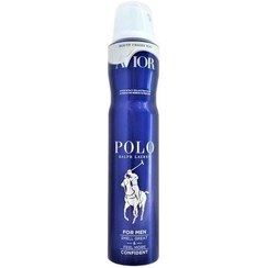 تصویر اسپری بدن رالف لورن پولو آبی آویور 200 میلی لیتر Avior Ralph Lauren Polo Blue Body Spray