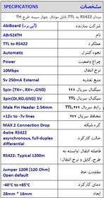 تصویر ماژول مبدل سریال TTL به RS422 آبی برد ABr524TH 