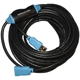 تصویر کابل افزایش طول USB 2.0 کی نت طول 20 متر K-CUE20200 ا Knet K-CUE20200 USB2.0 Extension Active Cable 20m Knet K-CUE20200 USB2.0 Extension Active Cable 20m