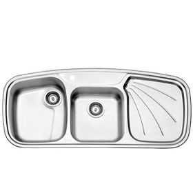 تصویر سینک استیل البرز مدل R-614 توکار Steel Alborz 614-R Inset Sink