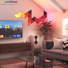 تصویر پنل روشنایی مثلثی مشکی هوشمند 15 تکه / 18 تکه / 21 تکه نانولیف لیمیتید ادیشن Nanoleaf Shapes Limited Edition Ultra Black Triangles Smarter Kit (15 / 18 / 21 Panels) 