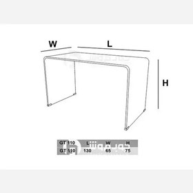 تصویر میز اداری شیشه ای مدرن مدل GT110 