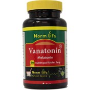 تصویر قرص زیر زبانی واناتونین ملاتونین نورم لایف 3 میلی گرم  60 عدد Norm Life Melatonin Vanatonin 60 Tablets