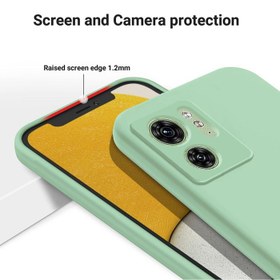 تصویر برای Edge Motorola 40 5G پوشش نرم تلفن سیلیکونی مایع پوشش تلفن همراه ضد خراش با بند 