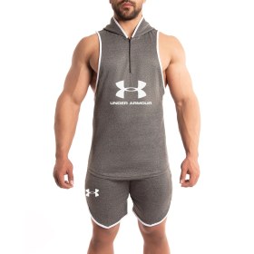 تصویر رکابی (تاپ) کلاه دار بدنسازی|ورزشی UNDER ARMOUR 