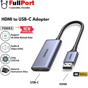 تصویر مبدل HDMI به Type-C یوگرین مدل CM323-70693 UGREEN CM323-70693 HDMI to Type-C Converter