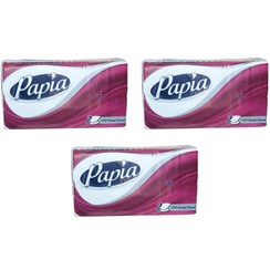 تصویر دستمال کاغذی 250 برگ پاپیا کد 002 بسته 3 عددی 
