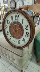 تصویر ساعت دیواری تورنتو کد 404 طرح چوب بسیار شیک دوزمانه Torento 404 Clock