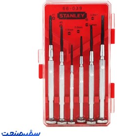 تصویر پیچگوشتی ساعتی استنلی مجموعه 6 عددی مدل 039-66-1 Electronics Screwdriver Set