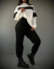 تصویر ست بافت و شلوار کد 108 