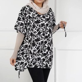 تصویر بلوز نخی گل گلی 3059 