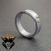تصویر حلقه حدید نقره ای کد R_1091 