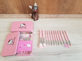 تصویر ست براش 12 تکه کارتی هلو کیتی Hello Kitty Brush Set 12pcs