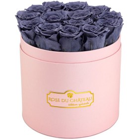 تصویر Grey Eternal Roses in a Pink Box | کد: ZNB-1J3V 