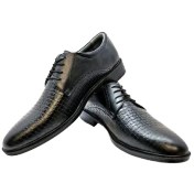 تصویر کفش چرم گاوی مجلسی مردانه رنگ مشکی 