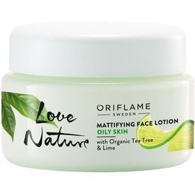 تصویر لوسیون صورت مات کننده لاو نیچر اوریفلیم Love Nature mattifying face lotion oriflame 50 ML