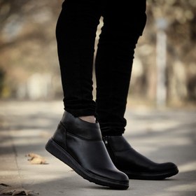 تصویر نیم بوت فوق العاده با کیفیت بغل زیپ مردانه پسرانه رنگ مشکی زیبا کد 2161 نیم بوت فوق العاده با کیفیت بغل زیپ مردانه پسرانه رنگ مشکی زیبا کد 2161