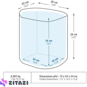 تصویر خنک کننده خود بادشونده 30 لیتری کچوا Quechua - زمان ارسال 15 تا 20 روز کاری 