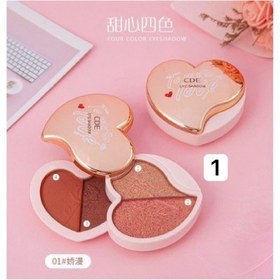 تصویر پالت سایه قلبی مای لاو دو طبقه CDE Eyeshadow My Love سایه چشم