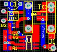 تصویر فایل pcb آلتیوم درایور ال ای دی 3-5 وات 