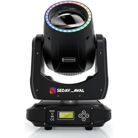 تصویر مویینگ غلطکی بیم رینگ لایت دار 150w وات Pro 