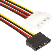 تصویر کابل تبدیل برق 4 پین به ساتا Four Pin Molex to SATA Power Adapter