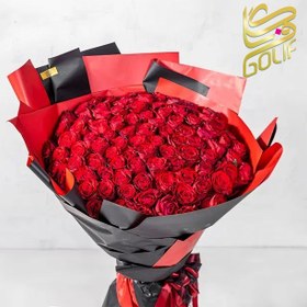 تصویر دسته گل تبریک (رز هلندی) 