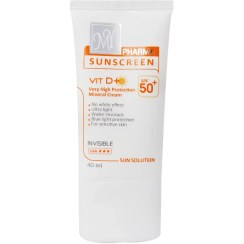 تصویر ضدآفتاب بی رنگ SPF 50 مای +VIT D حجم 40 میل 