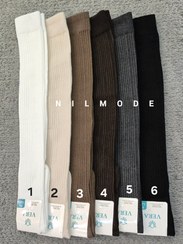 تصویر جوراب کبریتی بالای زانو زنانه کد ۱۵۷ 