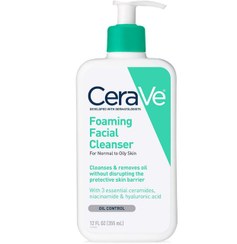 تصویر فوم ژل شستشوی سراوی (CeraVe Foaming Facial Cleanser) (CeraVe Foaming Facial Cleanser)