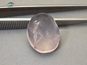 تصویر کوارتز صورتی تراش بیضی 6.1 گرم 
