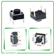 تصویر میکرو سویچ(تک سویچ) 6x6mm ارتفاع سویچ از کف 4.3mm (4 پین) کد 2013 