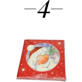 تصویر دستمال طرح کریسمس بسته ۲۰ عددی - 4 