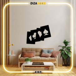 تصویر تابلو دیوارکوب طرح ورق پاسور دیزانور کد A169 