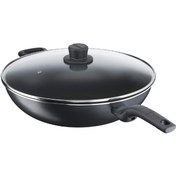 تصویر ماهی تابه ووک دربدار تفال سایز 36 مدل tefal cook easy BS039296 