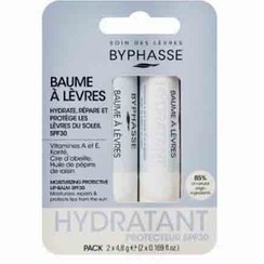 تصویر بالم لب اسپانیایی بایفاس BYPHASSE - Moisturizing Protecting با SPF30 بسته دو عددی 4.8 گرم 