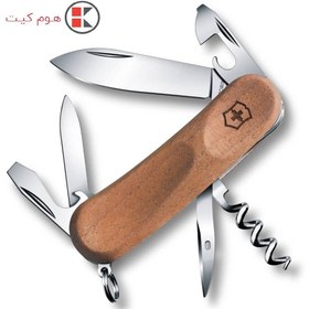 تصویر چاقو وابزار چندکاره ویکتورینوکس چوبی Victorinox_Evo Wood 10_2.3801.63 