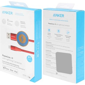 تصویر کابل شارژ 0.9 متری آیفون ANKER مدل PowerLine+II A8452 – قرمز (گارانتی 18ماهه حافظه طلایی ایستا) 