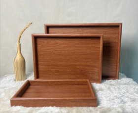 تصویر سینی چوبی سه سایز 