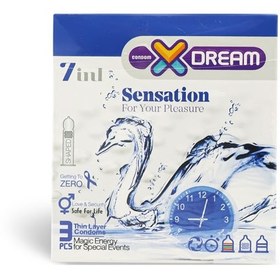تصویر کاندوم 3عددی حساس تاخیری شیاردار خاردار Sensation ایکس دریم ا X Dream Sensation Condom 3pcs X Dream Sensation Condom 3pcs
