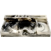 تصویر استند لوازم اداری رومیزی مدل سنگ مرمر 