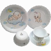 تصویر سرویس غذاخوری 5 پارچه کودک پارس اپال مدل نی نی کد 781 