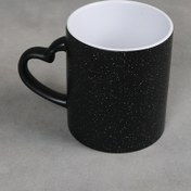 تصویر ماگ حرارتی اکلیلی طرح دلخواه با دسته قلبی 