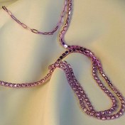 تصویر زنجیر کمر استیل صورتی 