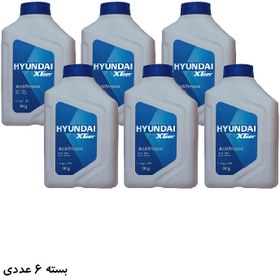 تصویر ضد یخ هیوندای long life قرمز 1 لیتری HYUNDAI xteer بسته 6 عددی 