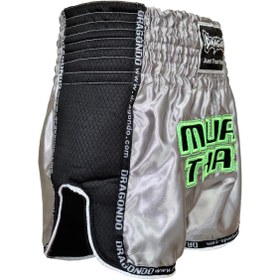 تصویر تجهیزات بوکس خاکستری MT3022 Muay Thai Short Muaythai کوتاه Dragondo 