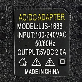 تصویر آداپتور 5 ولت 2 آمپر 5V-2A 5V 2A ADAPTOR