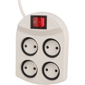 تصویر چند راهی 4 خانه برق نسیم با کابل 2 متری Nasim 2m 4 Way Power Strip