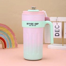 تصویر تراول ماگ دسته دار مدل Office دماسنج دار Luxury Office Cup coffee travel Mug